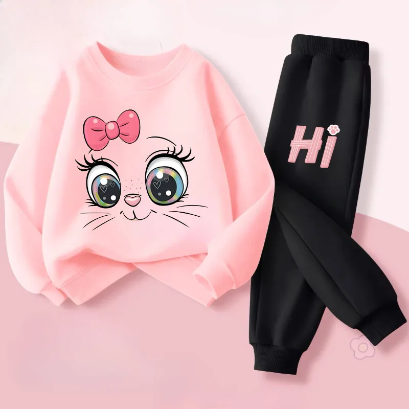 Girls' Long Sleeve Spring Hoodie Set