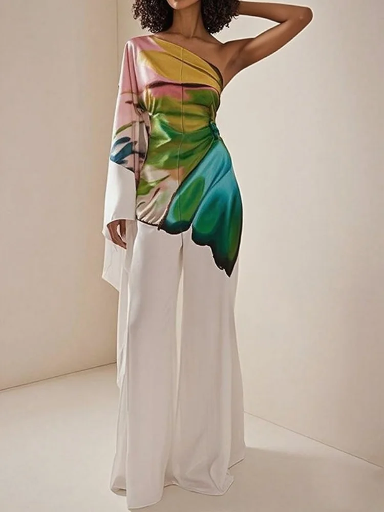 One-Shoulder Asymmetric Jumpsuit