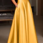 Elegant Satin A-Line Skirt