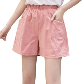 Girls' Casual Solid Cotton Shorts with Pockets