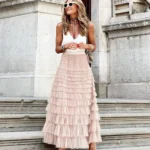 Long Puffy Tulle Skirt