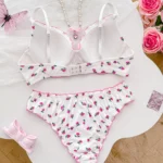 Floral Ruffled Bra with Bow — Image 2