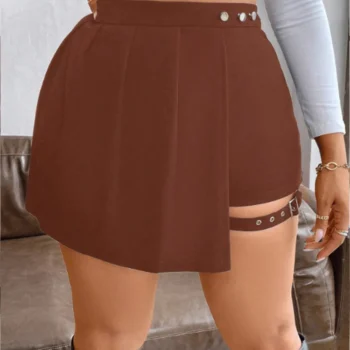 تنورة قصيرة كاجوال صيفية بطيّات
