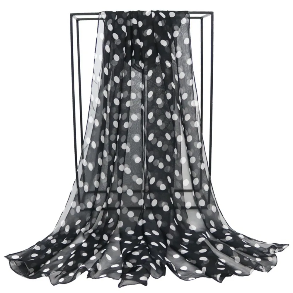 Polka Dot Chiffon Scarf — Image 22