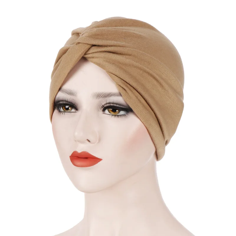 Solid Color Stretchy Instant Head Wrap