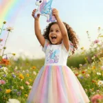 فستان بناتي حالم بوحيد القرن — صورة 4