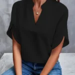 Casual Solid Summer Blouse — Image 4