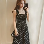 Elegant Summer Dress with Polka Dots and Ruffles — Image 4