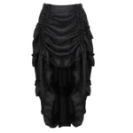 Gothic-Style Skirt with Asymmetric Ruffles