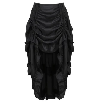 Gothic-Style Skirt with Asymmetric Ruffles