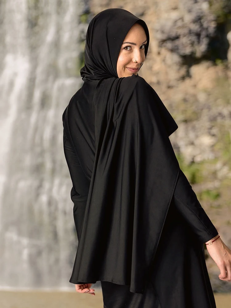 حجاب سباحة جاهز بلون سادة