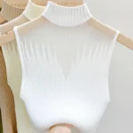 Knitted Mesh Tank Top — Image 4