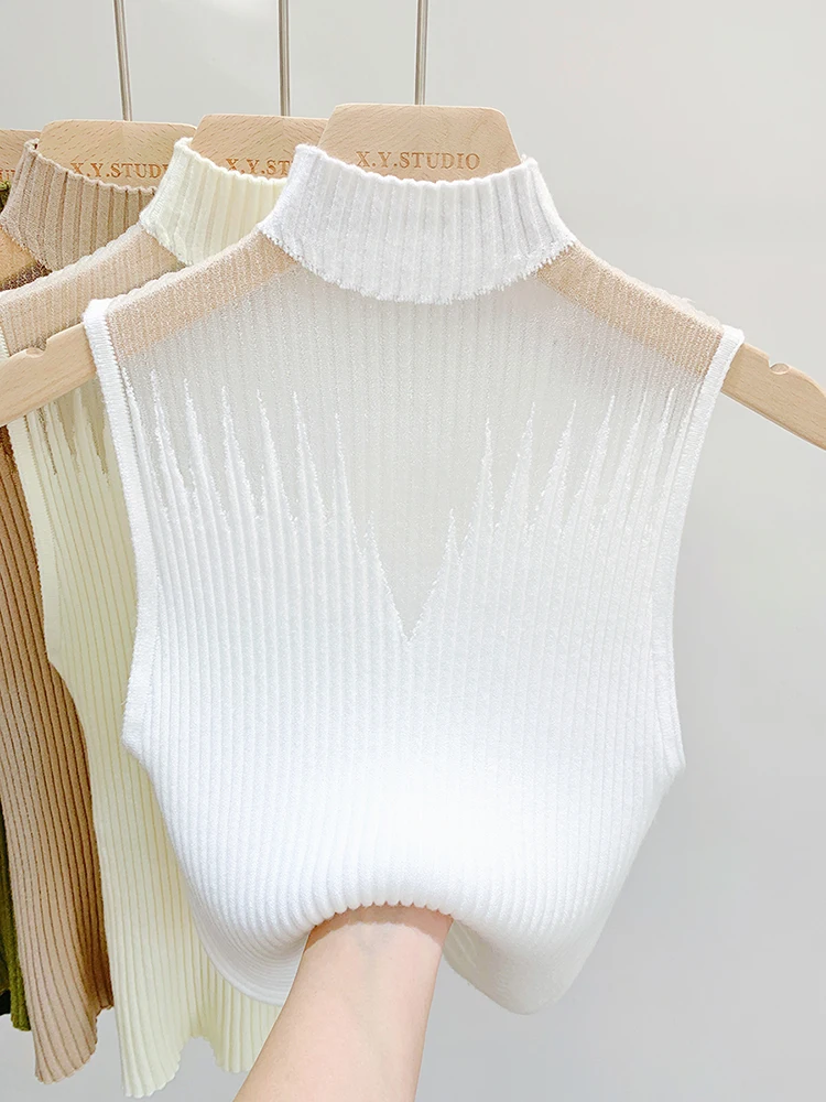 Knitted Mesh Tank Top