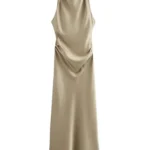 Strappy Satin Midi Dress — Image 3