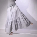 White Cotton Summer Skirt — Image 3