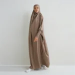 Prayer Abaya with Hood and Ruffled Sleeves