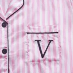 Striped Pajama Set with Embroidery and Pocket — Image 3