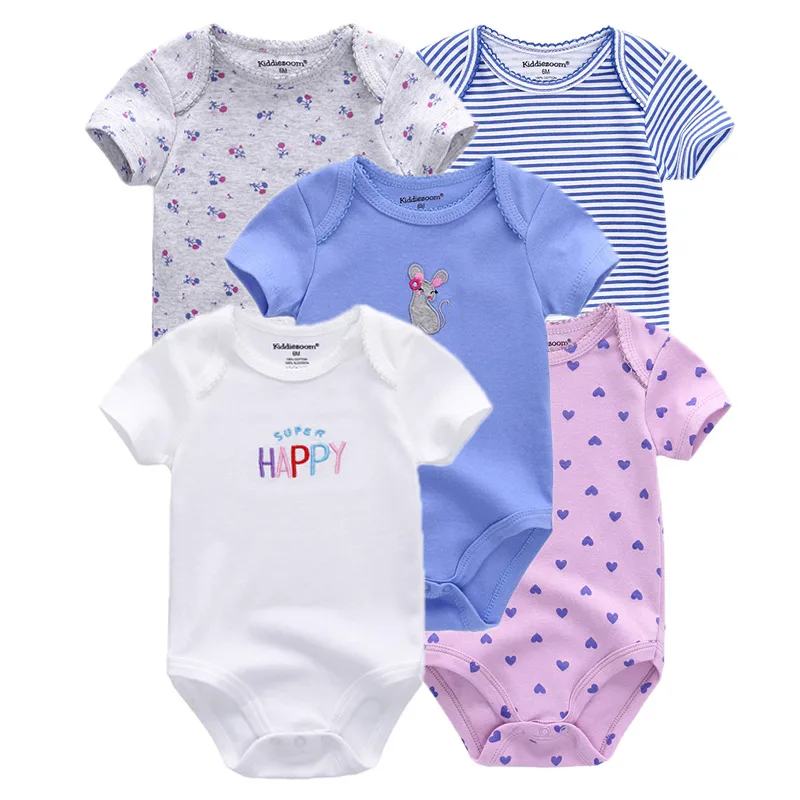 Newborn 5-Piece Short Sleeve Romper — Image 21