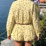 Polka Dot Set: Stand Collar Top and Pleated Shorts — Image 4