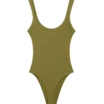 Slim-Fit Ribbed Bodysuit with Buttons — Image 4
