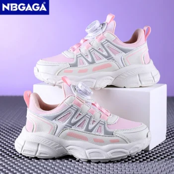 Girls' Casual Lightweight Leather Sneakers