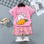 طقم أطفال قطني بالكامل توب وشورت — صورة 6