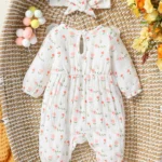 Baby Long Sleeve Floral Romper — Image 2