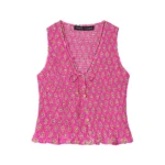 2-Piece Textured Set: Sleeveless Top and Pants — Image 2