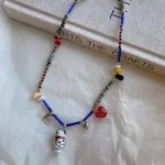 Cute Dalmatian Dog Beaded Necklace — Image 3