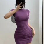 Pleated Mini Dress — Image 3