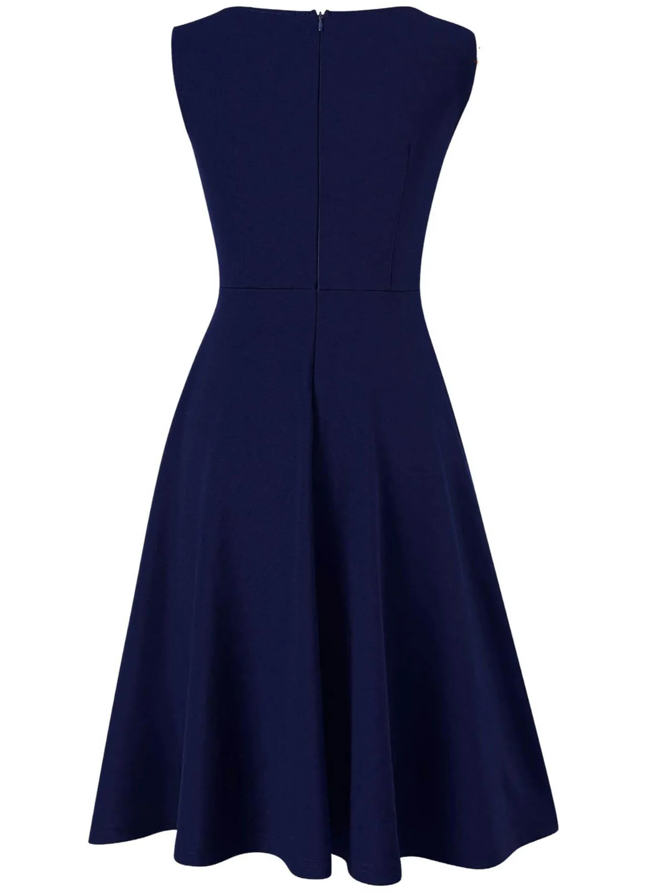 Vintage Sleeveless Summer A-Line Formal Dress