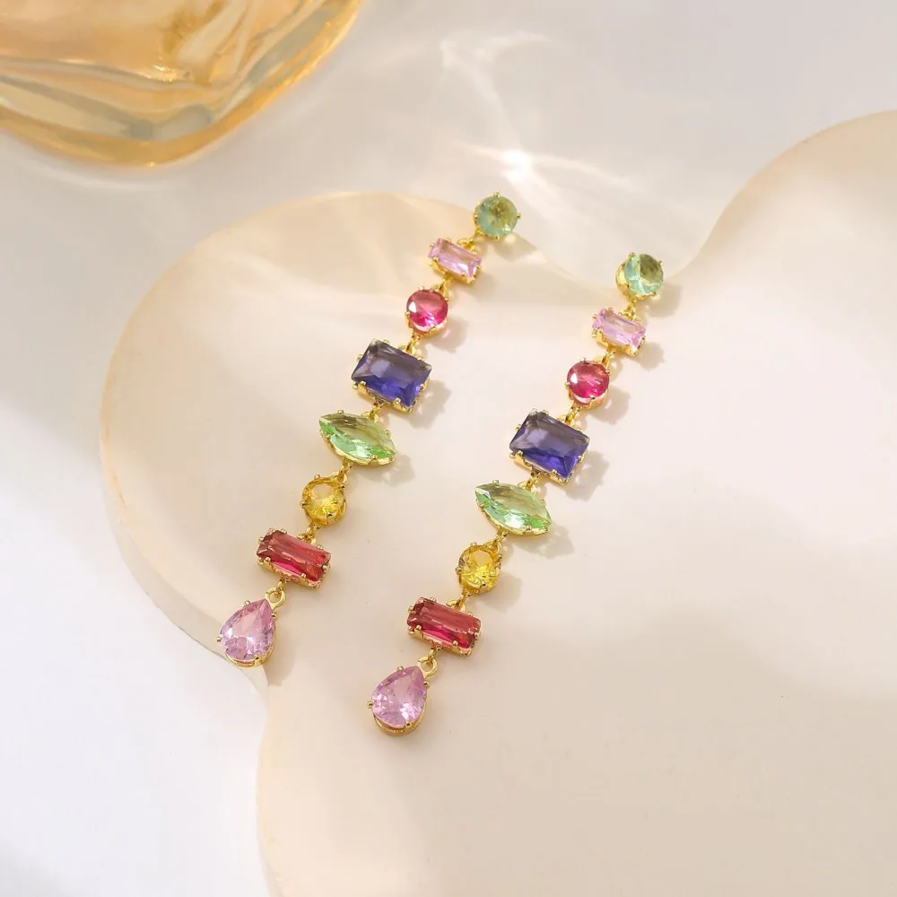 Colorful Zircon Crystal Necklace