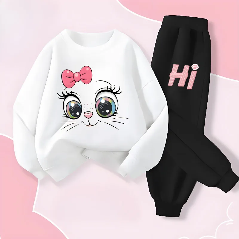 Girls' Long Sleeve Spring Hoodie Set