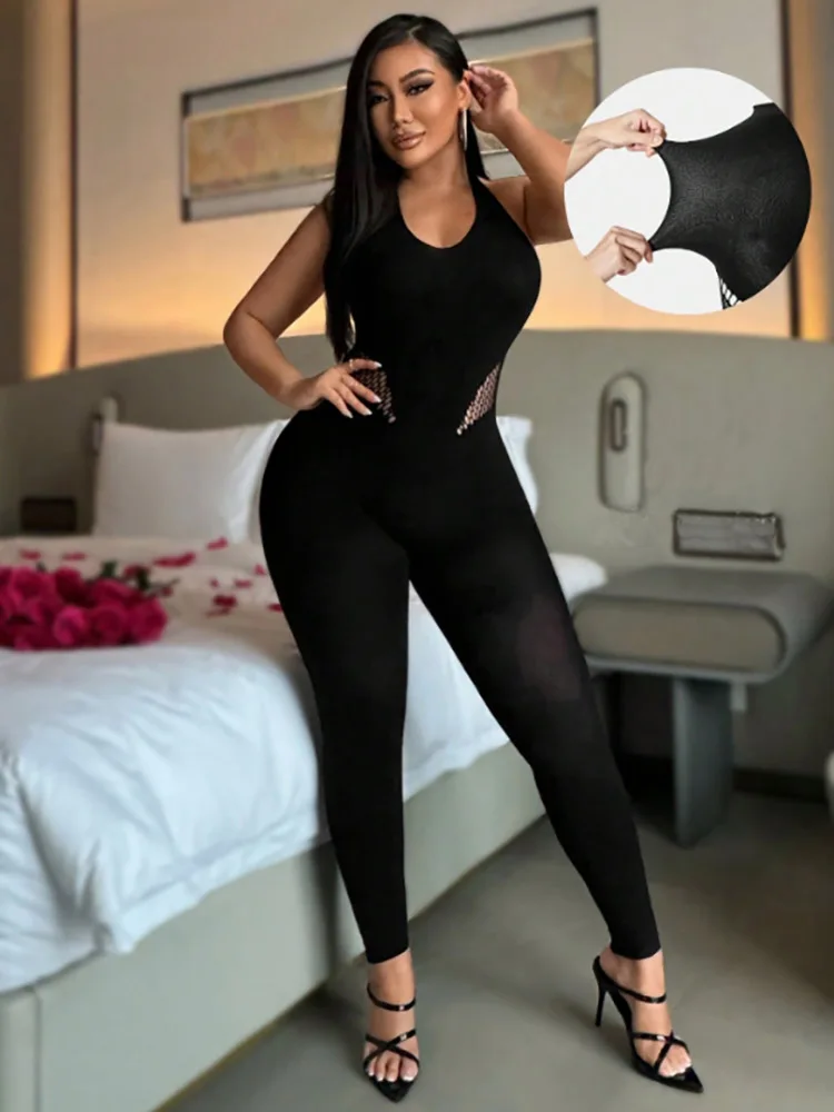 Solid Backless Sleeveless Jumpsuit — Image 5
