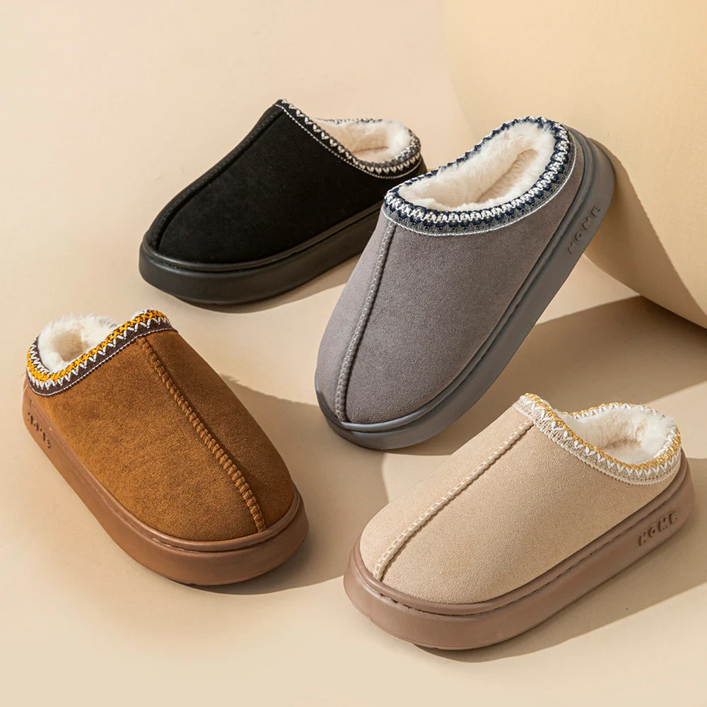 Winter Fur Platform Slippers