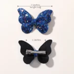 4-Piece Butterfly Sequin Hair Clip Set — Image 3