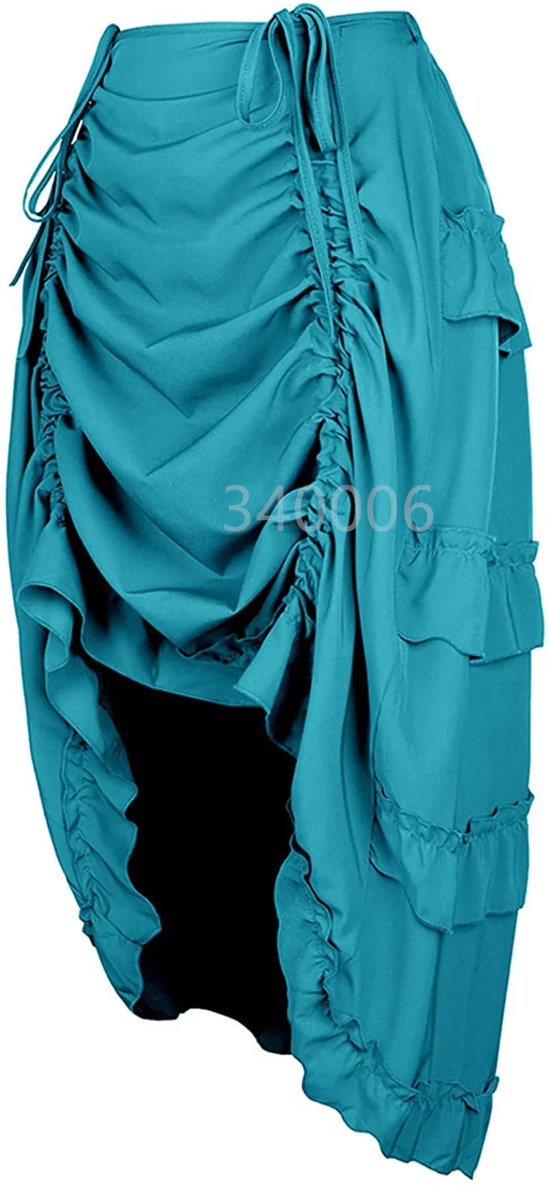 Gothic-Style Skirt with Asymmetric Ruffles
