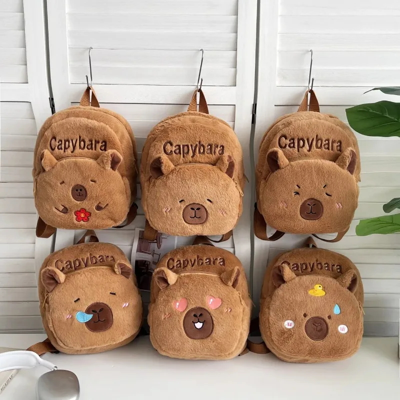 Capybara-Shaped Velvet Bag