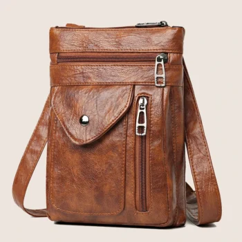 Layered Soft Leather Shoulder Bag
