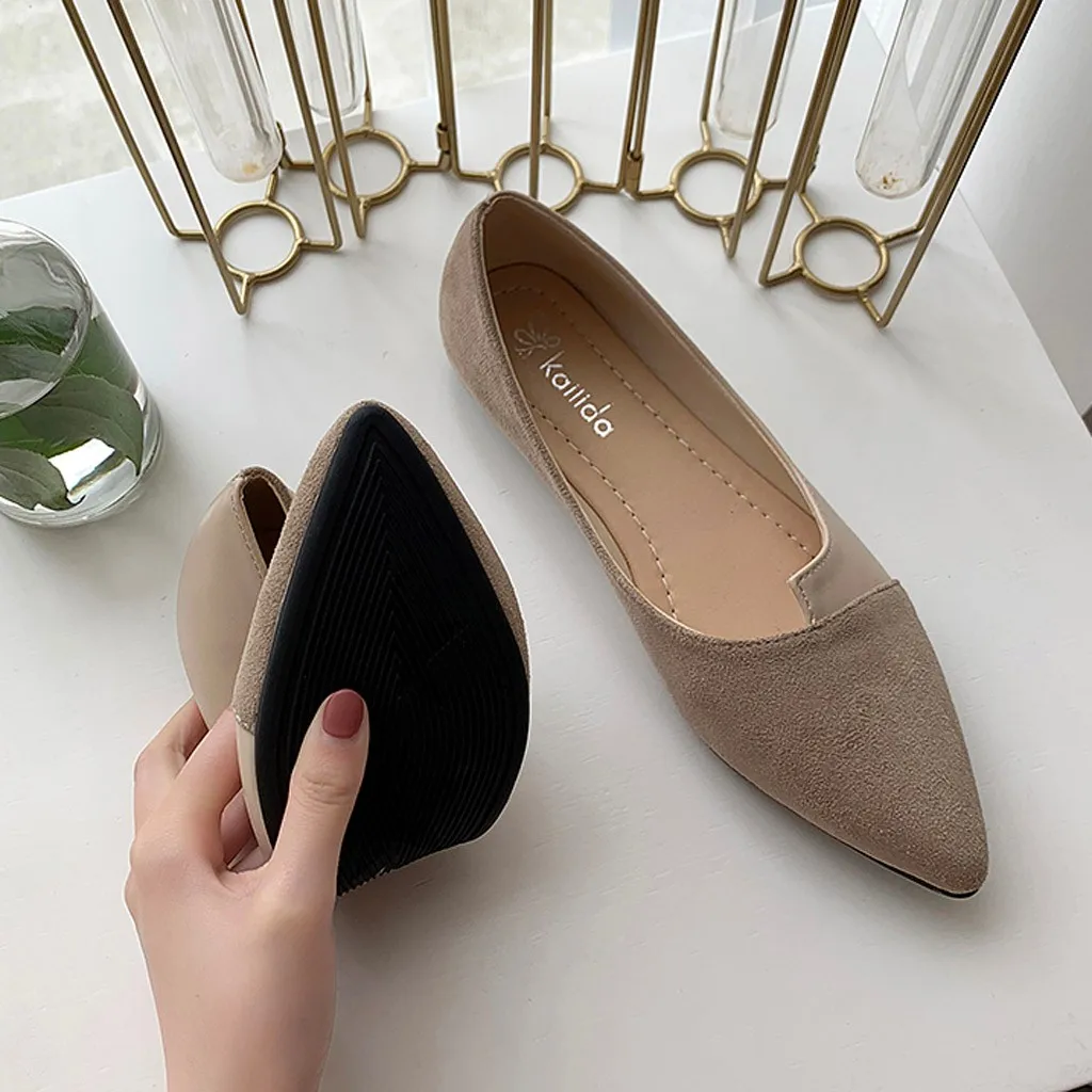 Solid Pointed-Toe Shoes