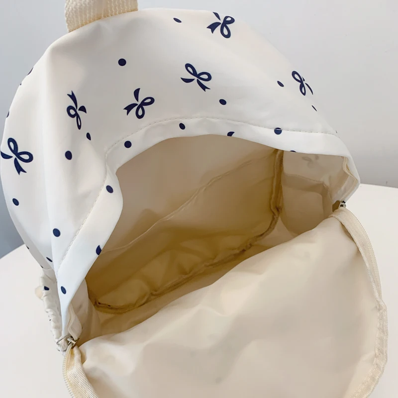 Padded Bow Print Backpack