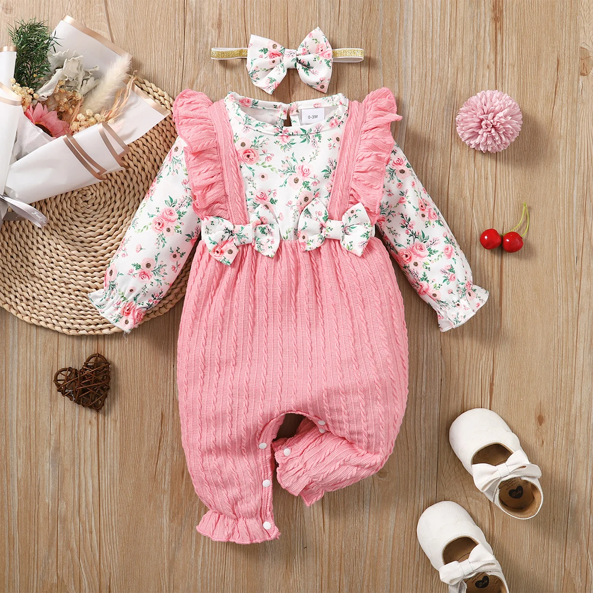 Newborn Floral Long Sleeve Romper