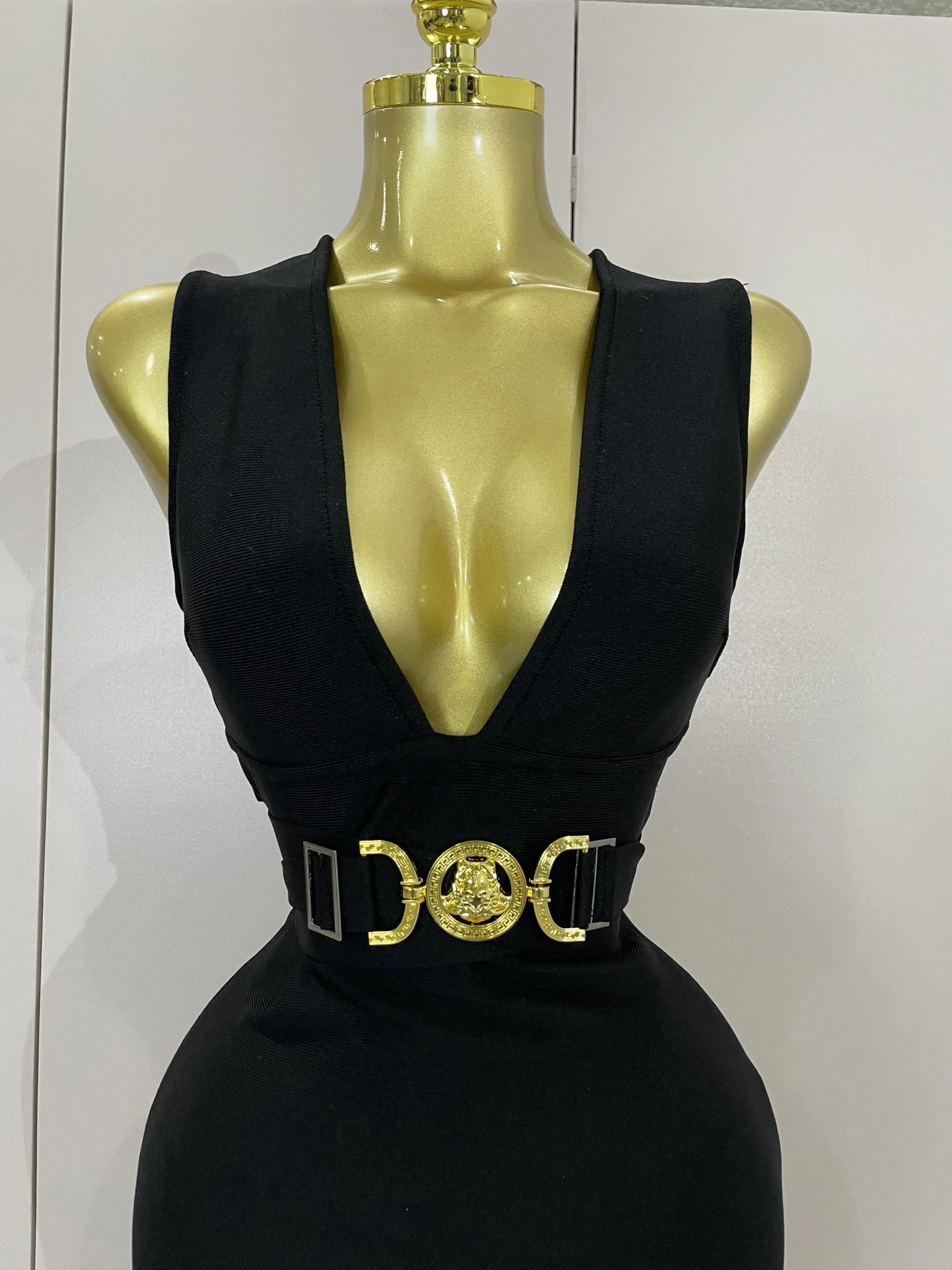 Bodycon Sleeveless V-Neck Dress — Image 14