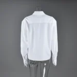 White Puff Sleeve Work Shirt — Image 6