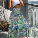 Bohemian Paisley Print Skirt — Image 3