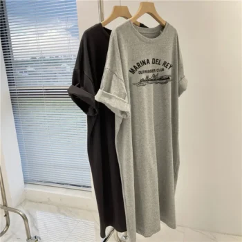فستان مطبوع واسع حتى مقاس 4XL