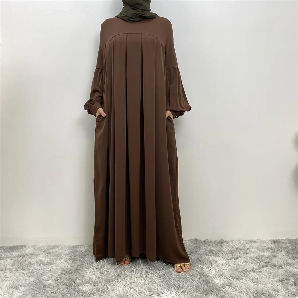 Elegant Round Neck Turkish Dress