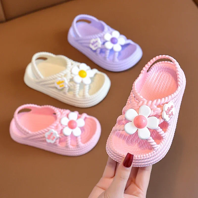 Kids' Floral Summer Slippers
