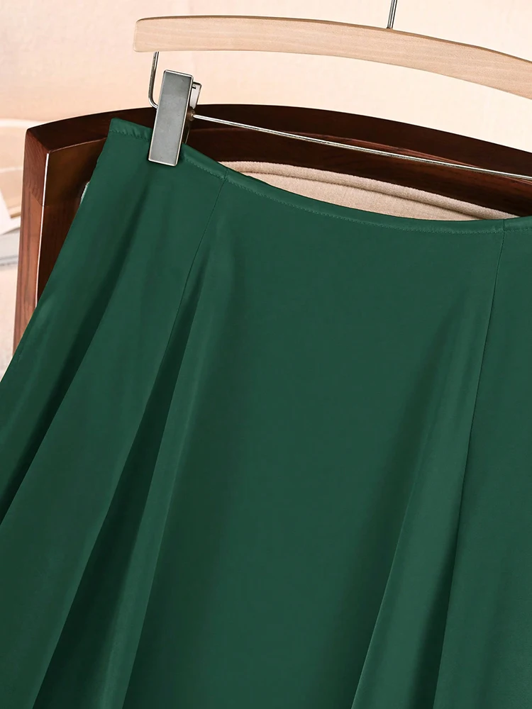 Elegant Satin A-Line Skirt