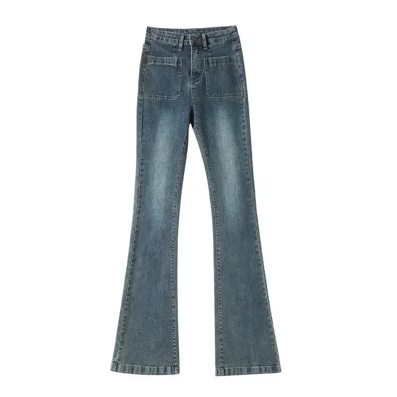 Casual Denim High-Waisted Pants